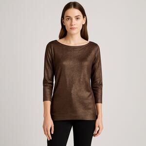 Lauren Ralph Lauren Metallic Top Sz Small